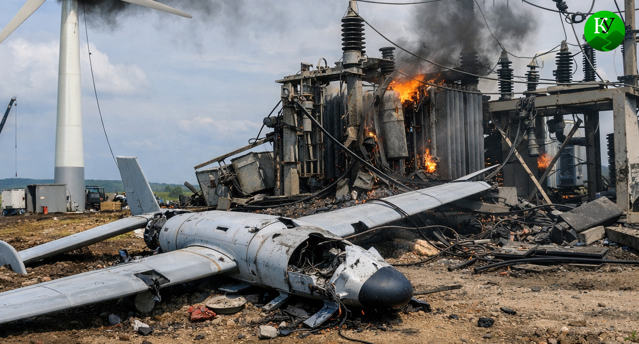 Обломки БПЛА. Иллюстрация создана «Кавказским узлом» с помощью ИИ в программе Copilot Обломки БПЛА. Иллюстрация создана «Кавказским узлом» с помощью ИИ в программе Copilot