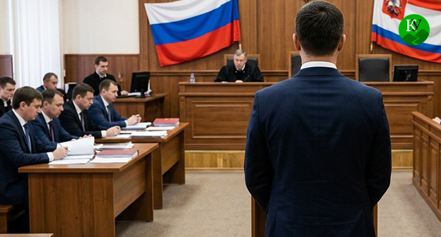 Мужчина в зале суда. Иллюстрация создана "Кавказским узлом" при помощи ИИ в программе Copilot Мужчина в зале суда. Иллюстрация создана "Кавказским узлом" при помощи ИИ в программе Copilot