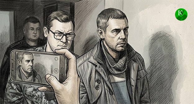 Виталий Кошелев (справа). Иллюстрация создана "Кавказским узлом" при помощи ИИ в программе Copilot Виталий Кошелев (справа). Иллюстрация создана "Кавказским узлом" при помощи ИИ в программе Copilot