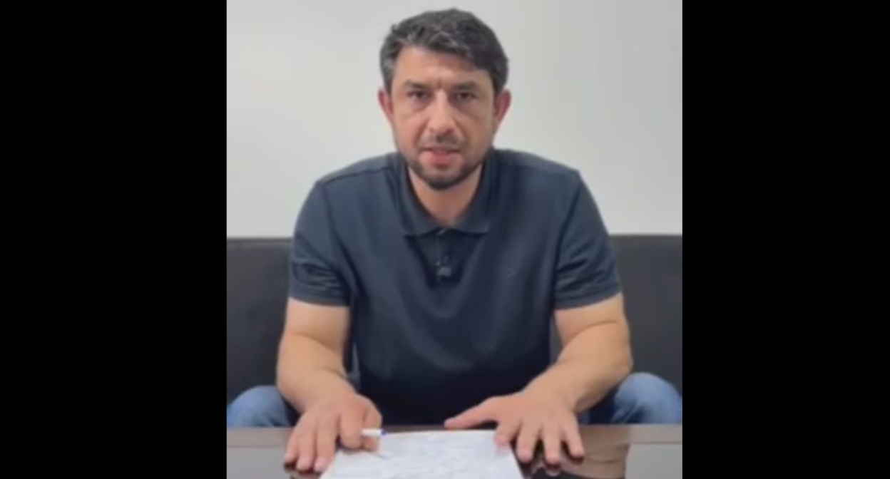 Кадр видеообращения Рамиса Агабекова, опубликованного Шамилем Хадулаевым https://t.me/KhadulaevShamil/ Кадр видеообращения Рамиса Агабекова, опубликованного Шамилем Хадулаевым https://t.me/KhadulaevShamil/
