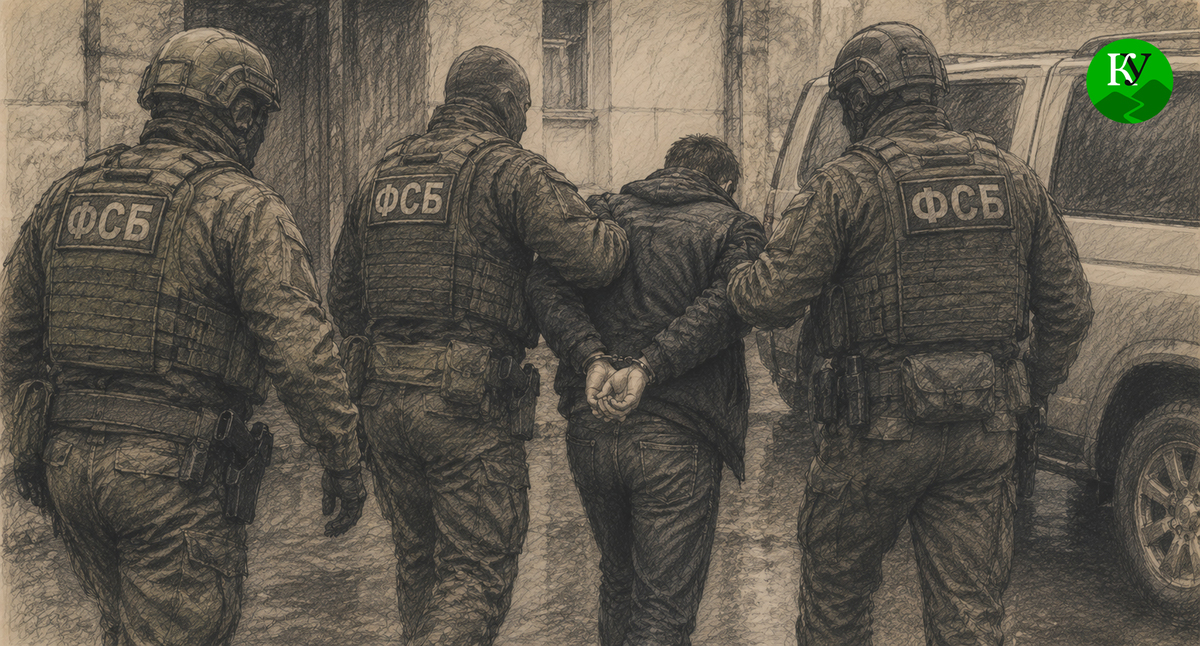 Cотрудники ФСБ задерживают мужчину. Иллюстрация создана "Кавказским узлом" при помощи ИИ в программе Copilot Cотрудники ФСБ задерживают мужчину. Иллюстрация создана "Кавказским узлом" при помощи ИИ в программе Copilot
