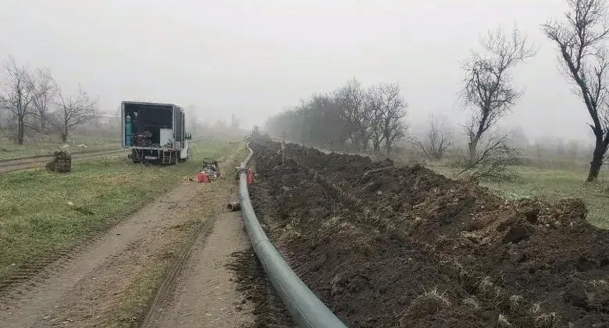 Ремонт водовода. Фото из телеграм-канала губернатора Ставропольского края - https://t.me/VVV5807/6568
