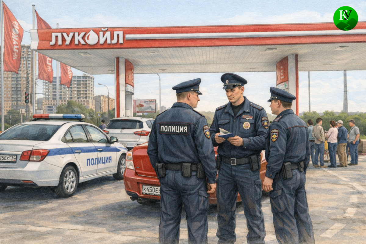 Полиция на АЗС. Иллюстрация создана "Кавказским узлом" с помощью ИИ в программе Copilot. Полиция на АЗС. Иллюстрация создана "Кавказским узлом" с помощью ИИ в программе Copilot.