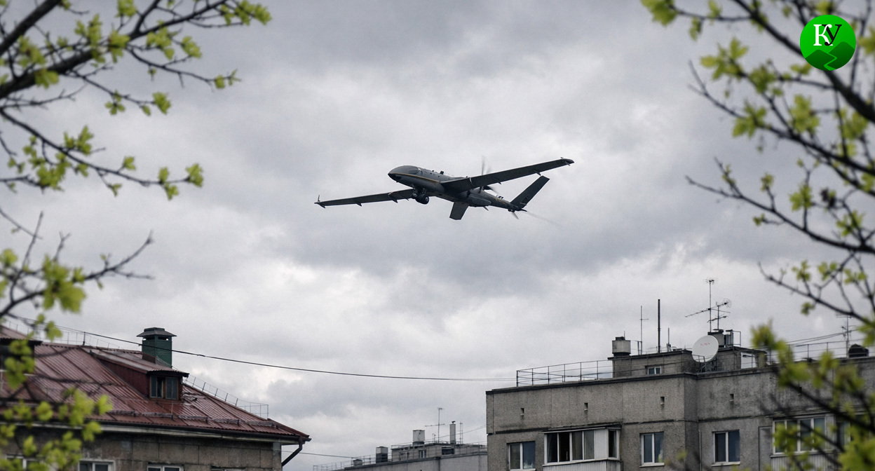 БПЛА в полете. Иллюстрация создана «Кавказским узлом» с помощью ИИ в программе Copilot БПЛА в полете. Иллюстрация создана «Кавказским узлом» с помощью ИИ в программе Copilot