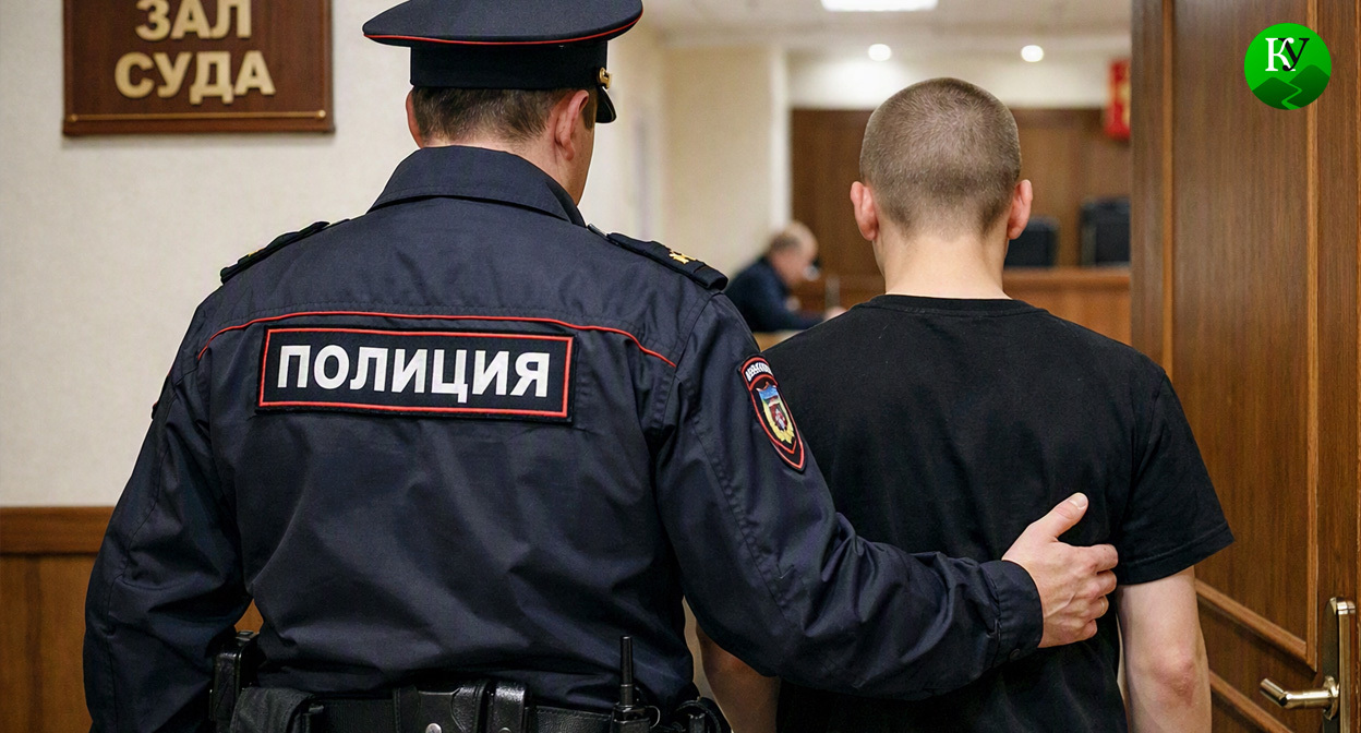 Подростка ведут в суд. Иллюстрация создана «Кавказским узлом» с помощью ИИ в программе Copilot Подростка ведут в суд. Иллюстрация создана «Кавказским узлом» с помощью ИИ в программе Copilot