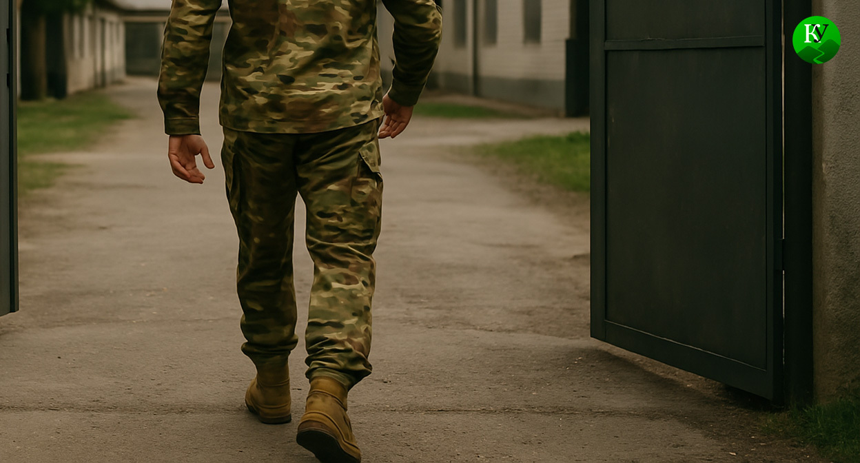 Военный покидает часть. Иллюстрация создана «Кавказским узлом» с помощью ИИ в программе Copilotл Военный покидает часть. Иллюстрация создана «Кавказским узлом» с помощью ИИ в программе Copilotл