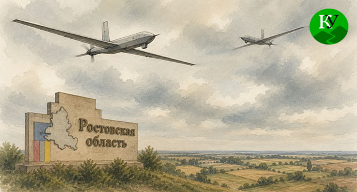 Беспилотники над Ростовской областью. Иллюстрация создана "Кавказским узлом" при помощи ИИ в программе Copilot Беспилотники над Ростовской областью. Иллюстрация создана "Кавказским узлом" при помощи ИИ в программе Copilot