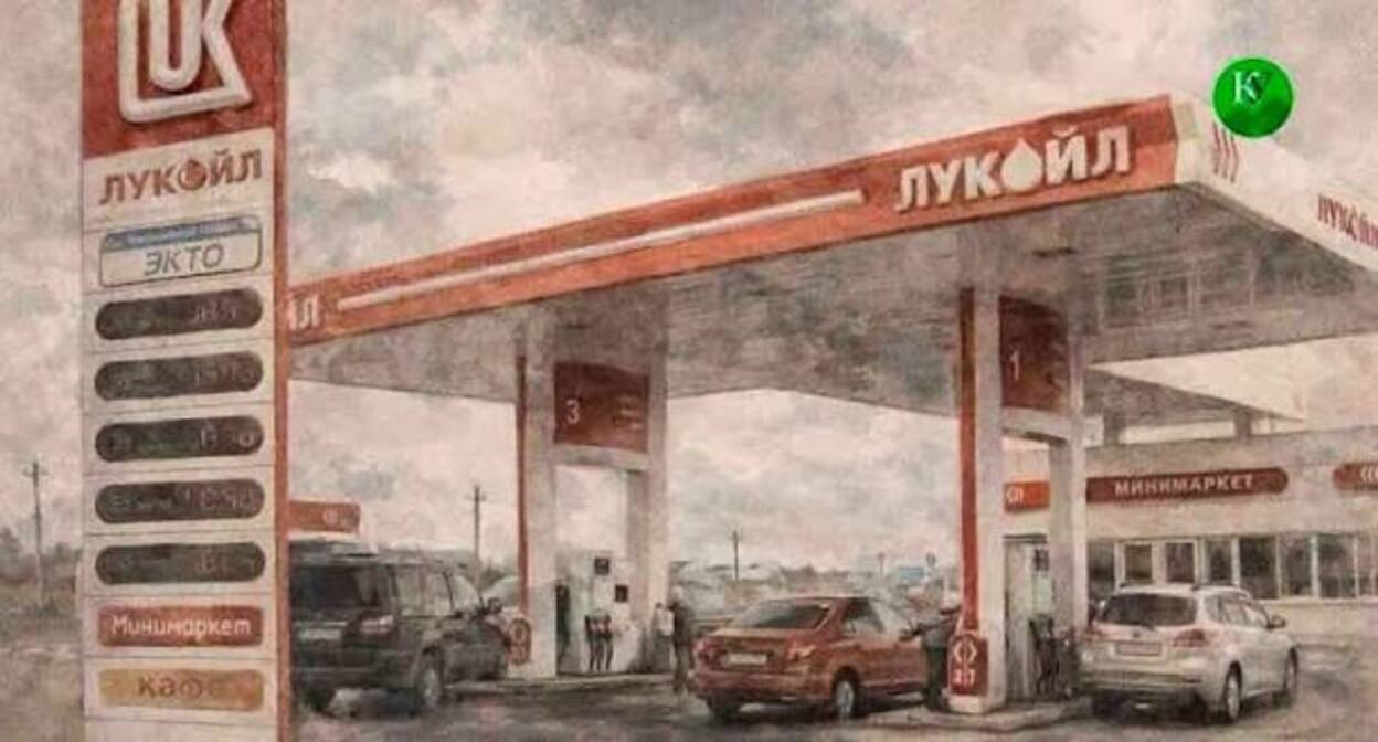 АЗС. Иллюстрация создана "Кавказским узлом" при помощи ИИ в программе Copilot