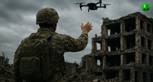 Военный на СВО. Иллюстрация создана «Кавказским узлом» с помощью ИИ в программе Copilot