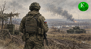 Военнослужащий. Иллюстрация создана "Кавказским узлом" при помощи ИИ в программе Copilot