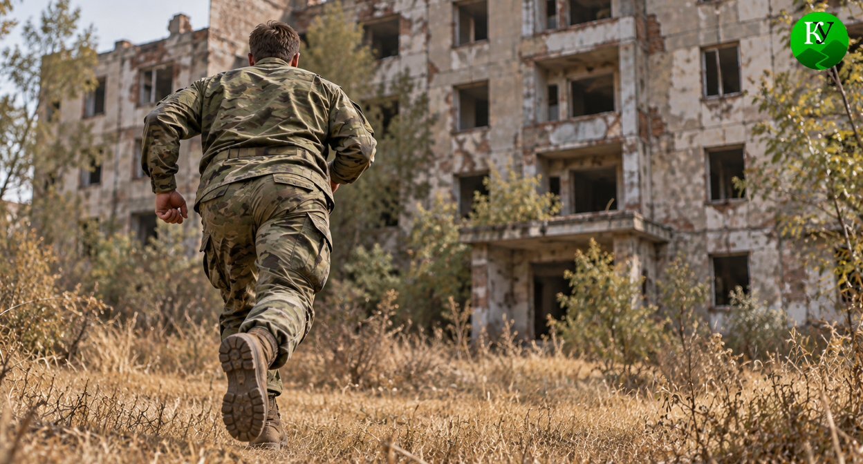Военный на СВО. Иллюстрация создана «Кавказским узлом» с помощью ИИ в программе Copilot