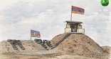 Граница Армении и Азербайджана. Иллюстрация создана "Кавказским узлом" с помощью ИИ.