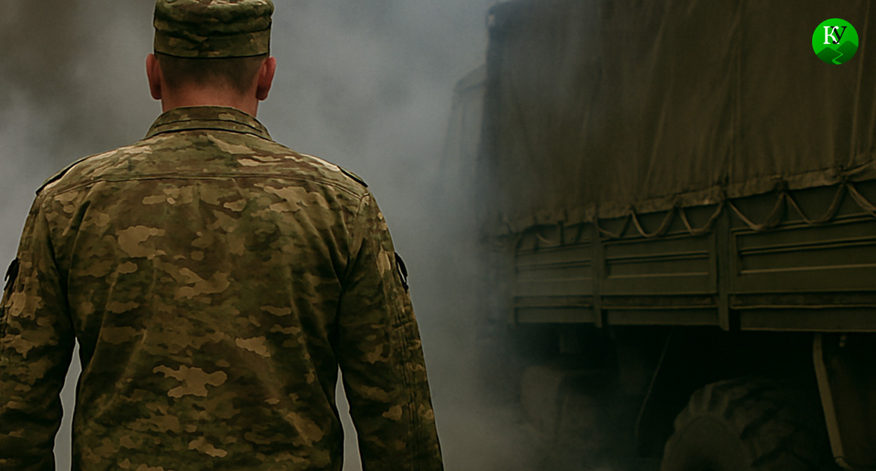 Военный на СВО. Иллюстрация создана «Кавказским узлом» с помощью ИИ в программе Copilot