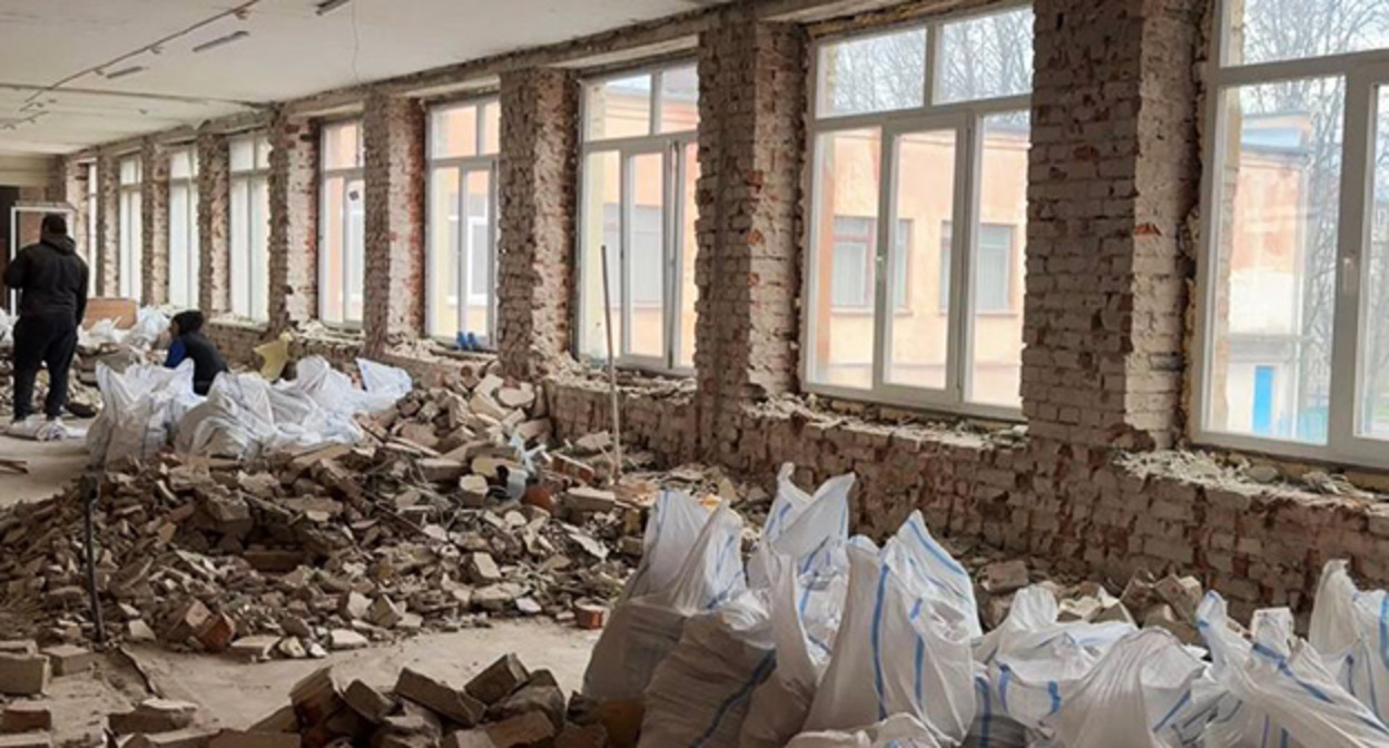 Ремонт в школе Нальчика. Фото: https://pravitelstvo.kbr.ru/