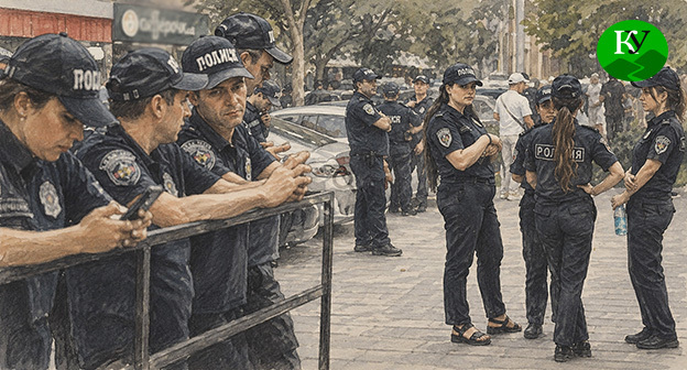 Сотрудники полиции. Иллюстрация создана "Кавказским узлом" при помощи ИИ в программе Copilot Сотрудники полиции. Иллюстрация создана "Кавказским узлом" при помощи ИИ в программе Copilot