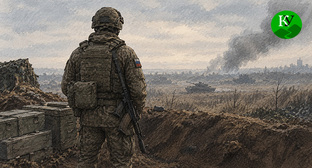 Военнослужащий. Иллюстрация создана "Кавказским узлом" при помощи ИИ в программе Copilot