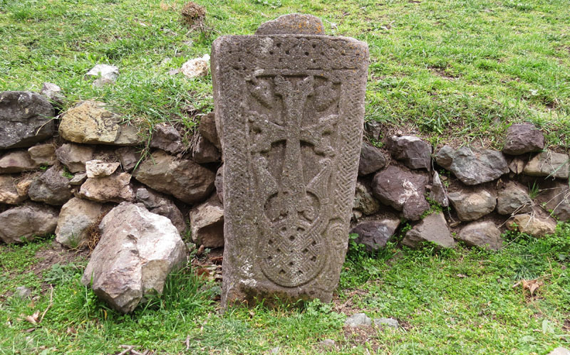 Один из хачкаров во дворе монастыря.