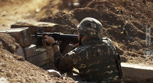 На передовой позиции армянской армии. Фото: official site of the MoD of RA На передовой позиции армянской армии. Фото: official site of the MoD of RA