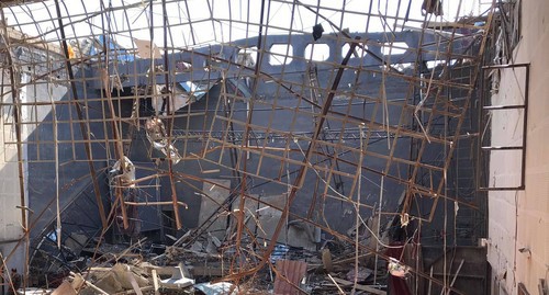 Дом культуры в Шуши после обстрела. 20 октября 2020 года. Фото Алвард Григорян для "Кавказского узла" Дом культуры в Шуши после обстрела. 20 октября 2020 года. Фото Алвард Григорян для "Кавказского узла"